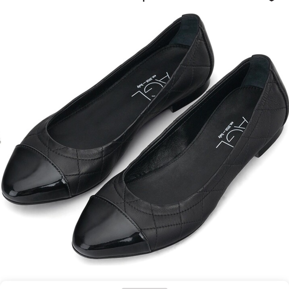 AGL Naomi Black Quilted Women's Flats
